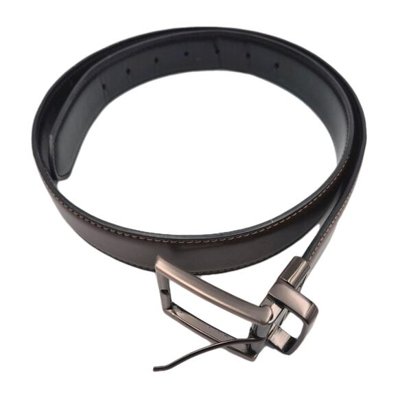 KENNETH COLE Reaction Reversible Black Brown Belt Synthetic Leather Size M 34-36 - Picture 4 of 8